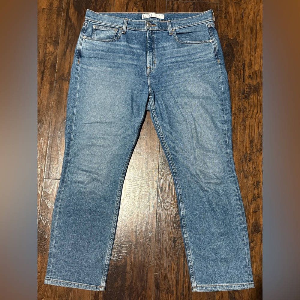 AYR Jeans Womens Sz W33 Medium Wash Blue The Yes Yes Yes Straight Leg High Rise